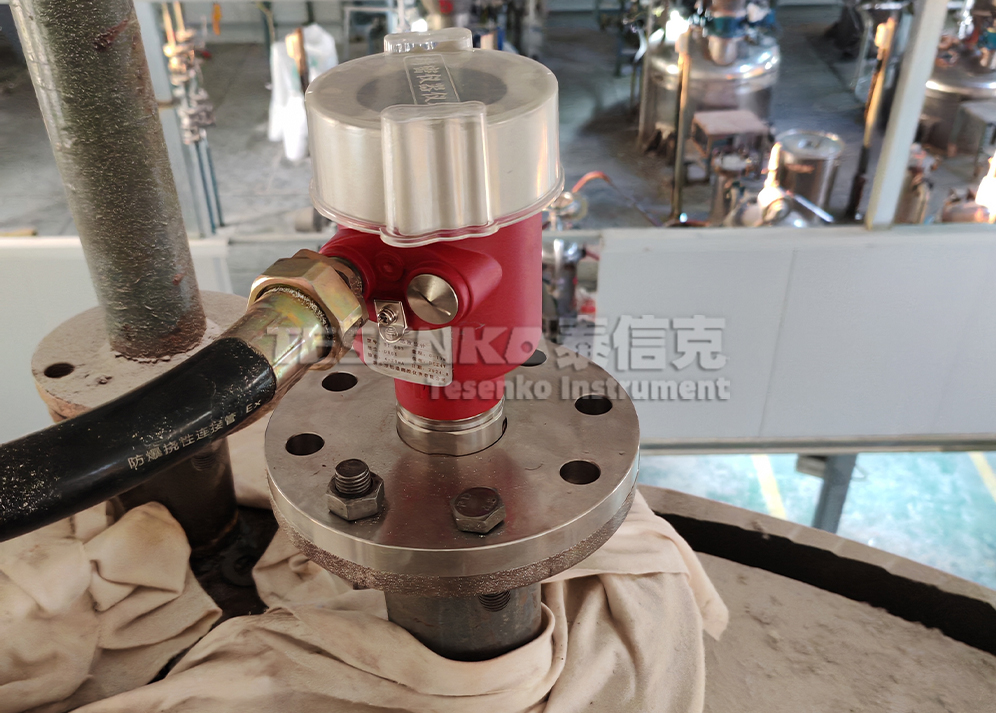 泰信克儀表--雷達(dá)食品加工儲(chǔ)蓄罐客戶使用現(xiàn)場(chǎng)